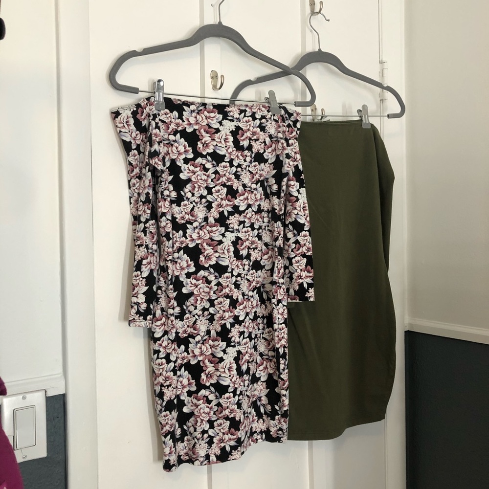 Charlotte Russe off the shoulder Bodycon dresses